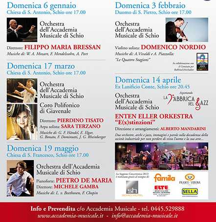 stagione concertistica Schio 2013